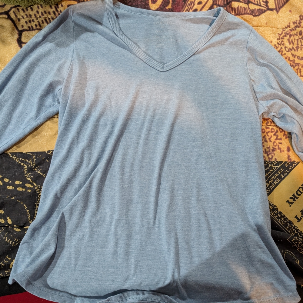 Torrid Blue 3/4 Sleeve Relaxed T-Shirt